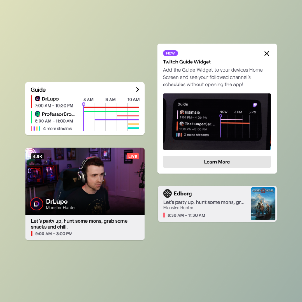 TV guide concept — Grid